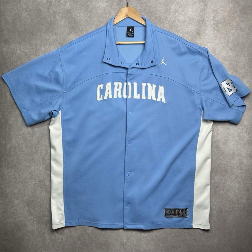 Vtg Nike Elite Jordan North Carolina Tar Heels Shooting Warm Up Snap Jersey 3XL